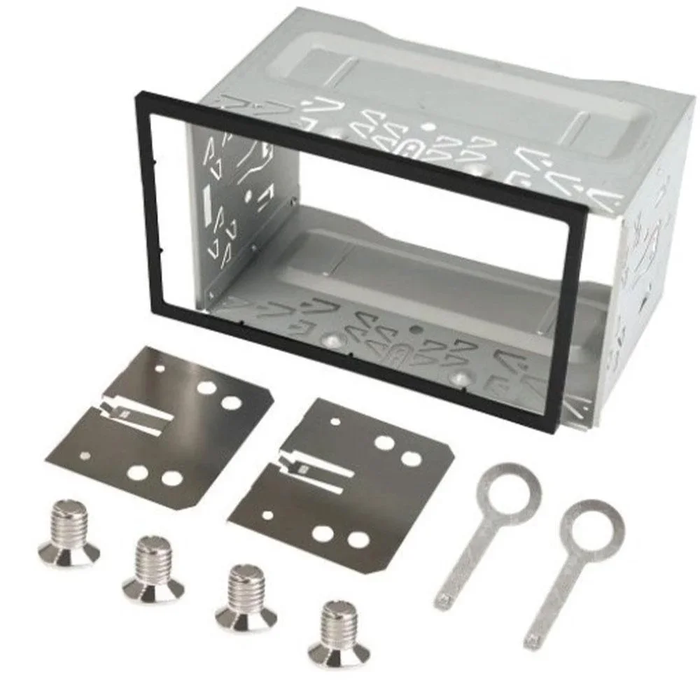2Din Stereo Radio Cage Frame Unit Universal DVD Player Box Fascia Panel Plate Case Audio Dash Mounting Frame Kit Akcesoria