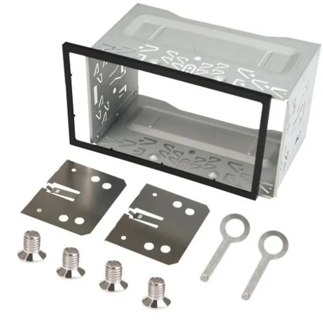 2Din Stereo Radio Cage Frame Unit Universal DVD Player Box Fascia Panel Plate Case Audio Dash Mounting Frame Kit Akcesoria