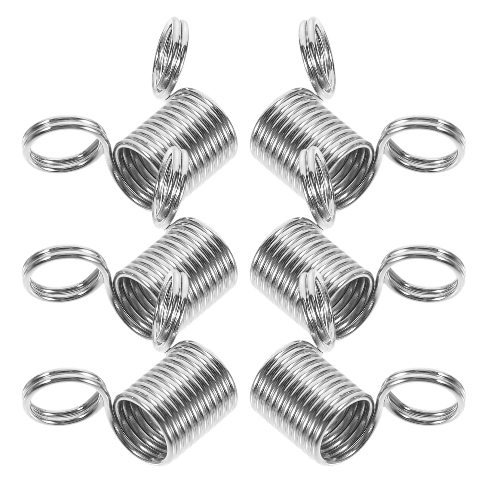 6Pcs Jewelry Making Metal Mini Springs Tension Clamp Anti-Drop Beading Supplies Small Spring for Handmade Crafts