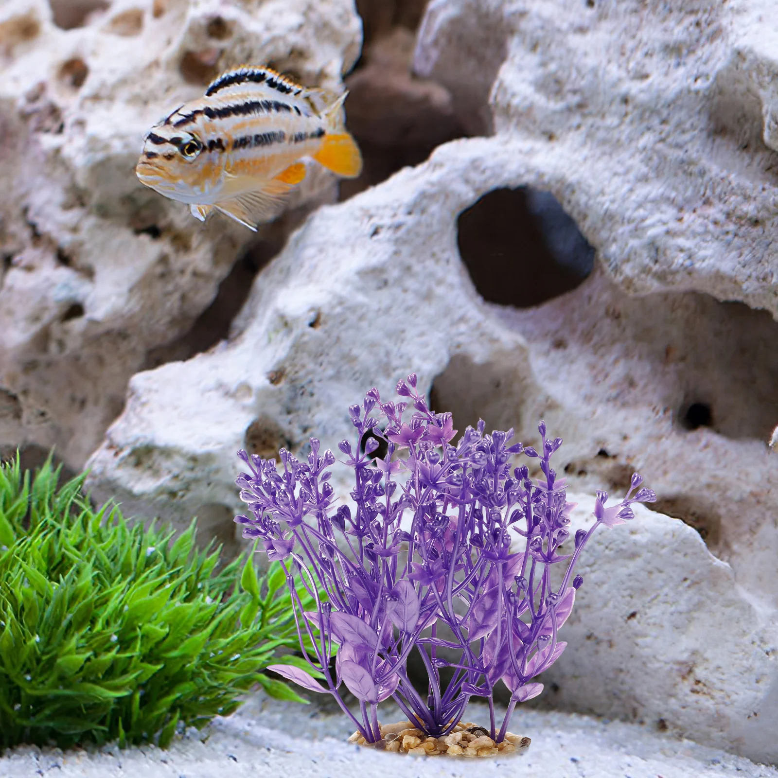 

Aquarium Artificial Plants Fake Realistic Water Grass for Fish Tank Decoration Landscape Reusable Aquatic Plant Decorations