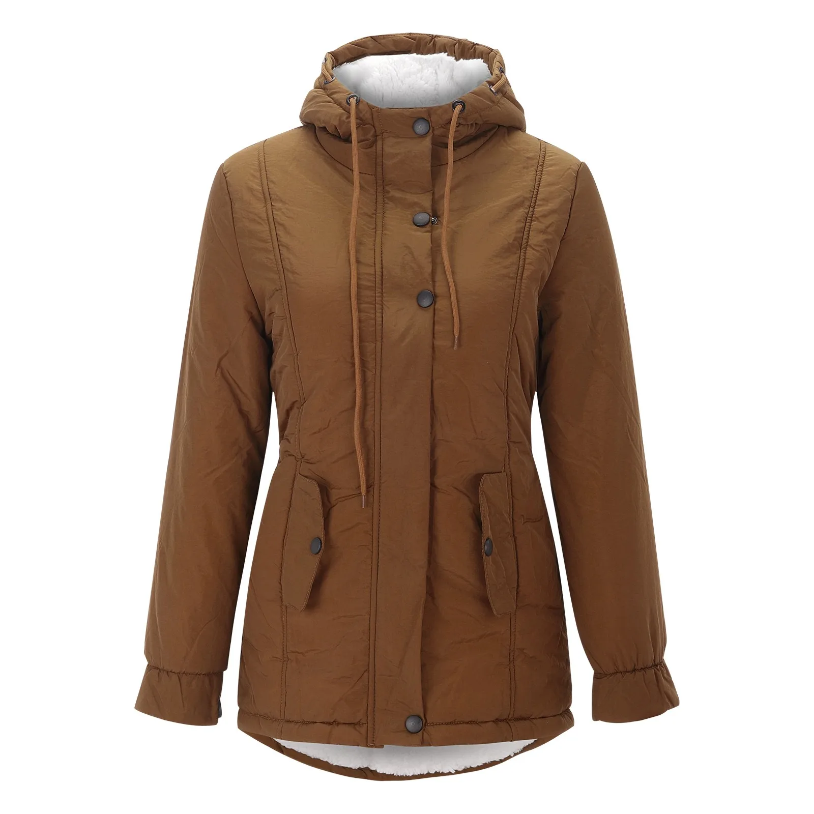 2024 herbst Winter Mantel Lamm Kaschmir Baumwolle Jacke frauen Verdickt und Plüsch Baumwolle Jacke Frauen Casual Mit Kapuze Mantel