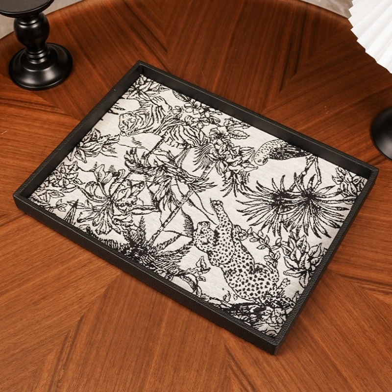 

Роскошный кожаный поднос для хранения, журнальный столик для гостиной, поднос для хранения, туалетный столик для спальни, ювелирная тарелка, тарелка для ключей в прихожей