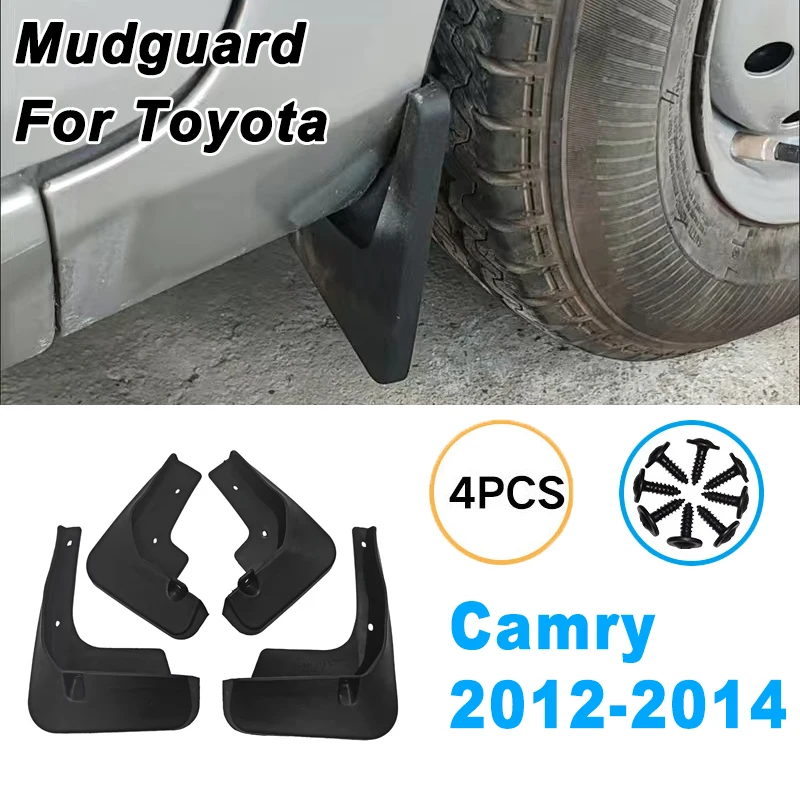 

For Toyota Camry 2012-2014 Automotive Tire Mudguard Waterproof Prevent Mud Splashing Car Mud Flaps Fender Trim 4pcs Accessories