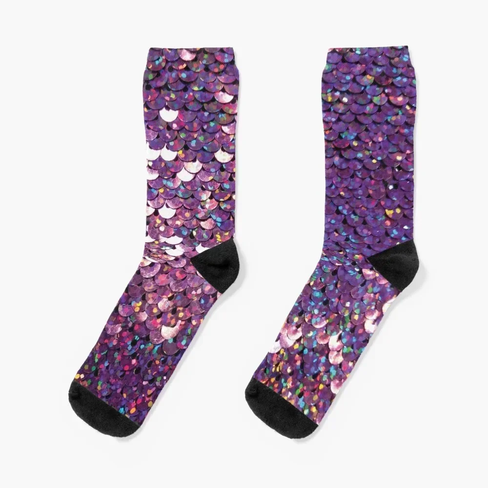 Purple Sequins Socks Crossfit Heating sock floor Socks Women's Men's