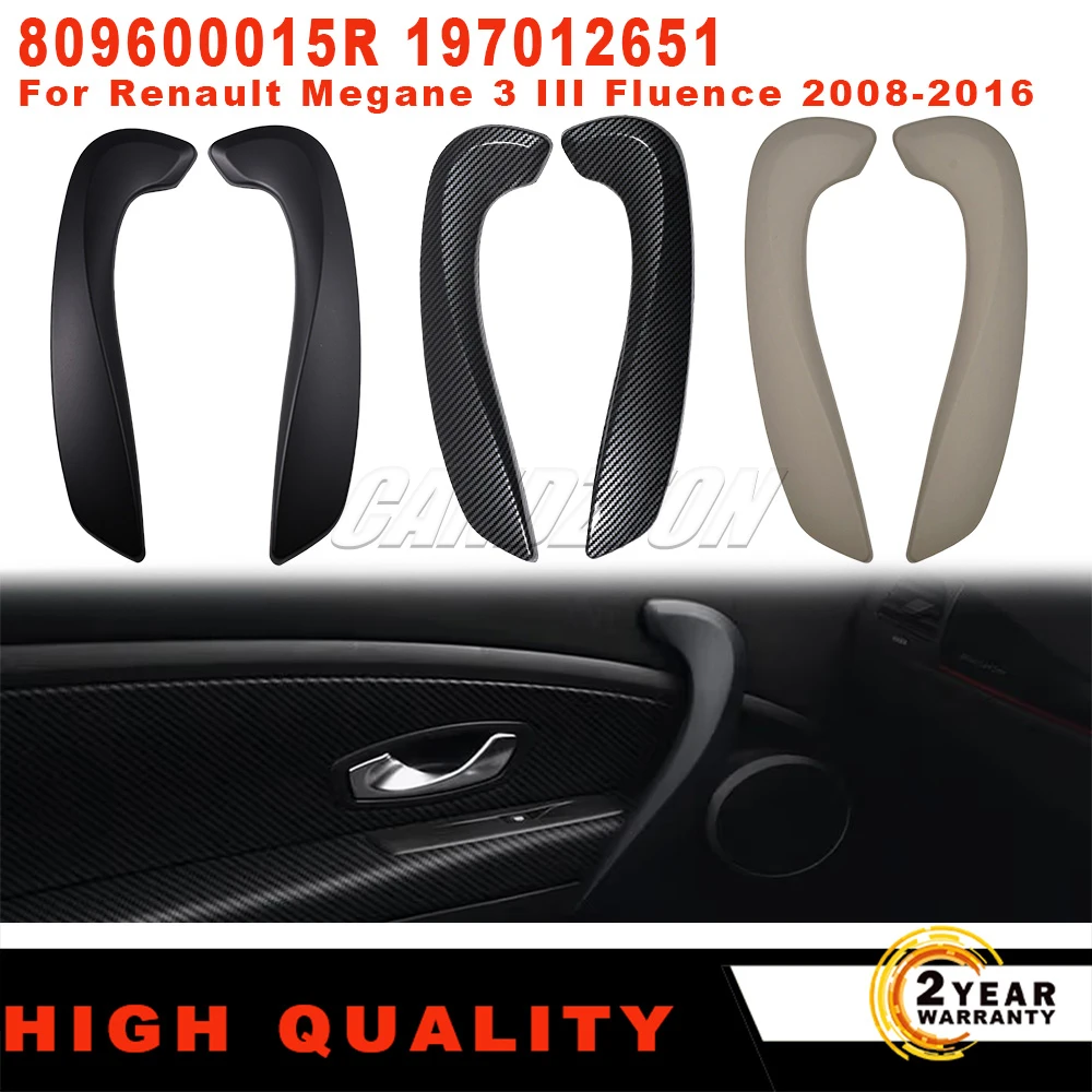 

1 Pair New Front Interior Door Handle Cover L+R 809600015R 197012651 For Renault Megane 3 III Fluence 2008-2016 Car Accessories