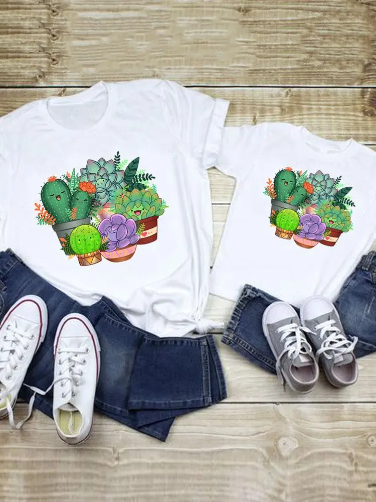 

Cactus Plant Love Girl Boy Clothes Tee Family Matching Outfits Summer Women Kid Child Mom Mama Mother Tshirt T-shirt Clothing