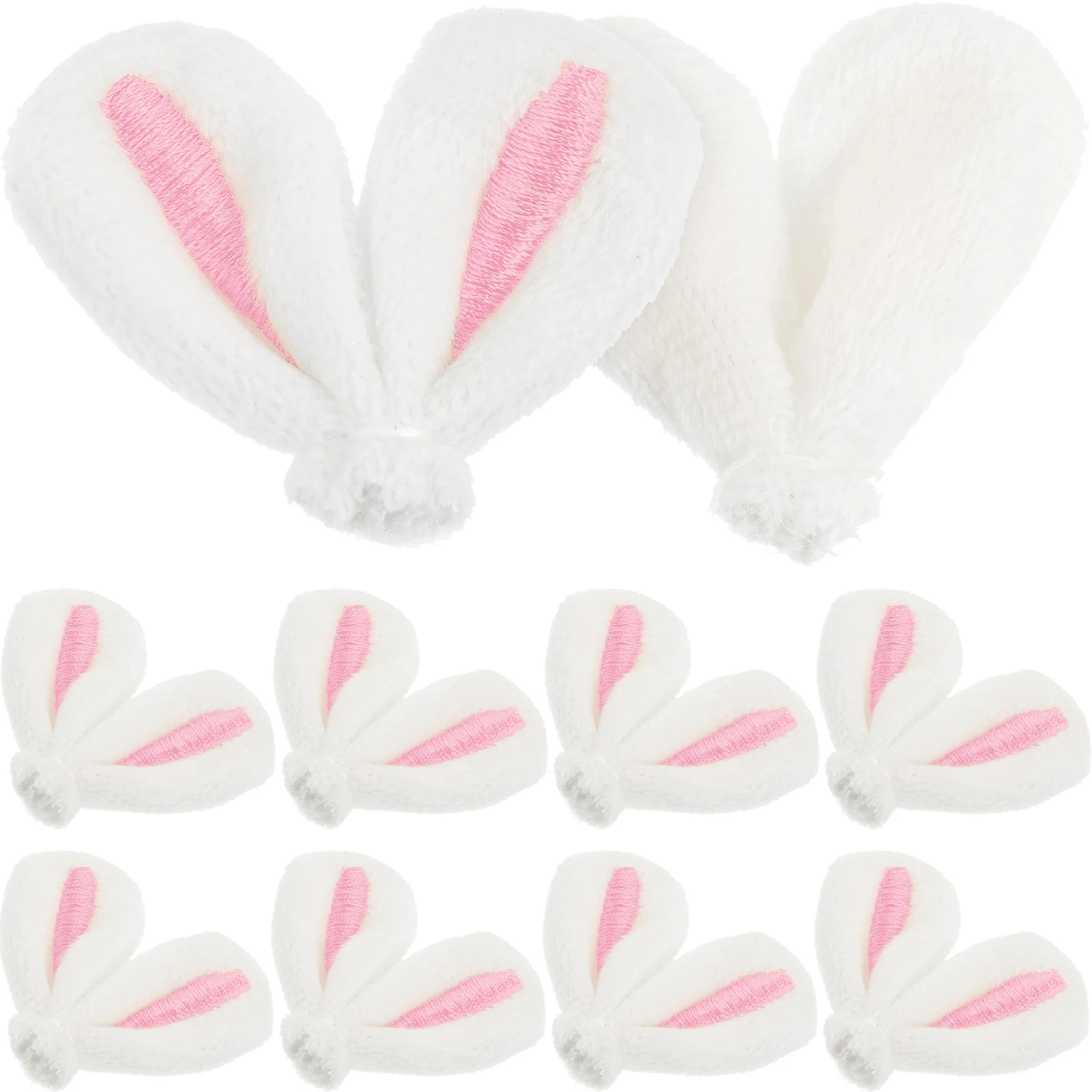 20 Pcs Bunny Ear Hair Clip Adorable DIY Charm Kids Women Pins Decor Girl Stuffed Animals Creative Rabbit Puppy Jewelry DIY Craft