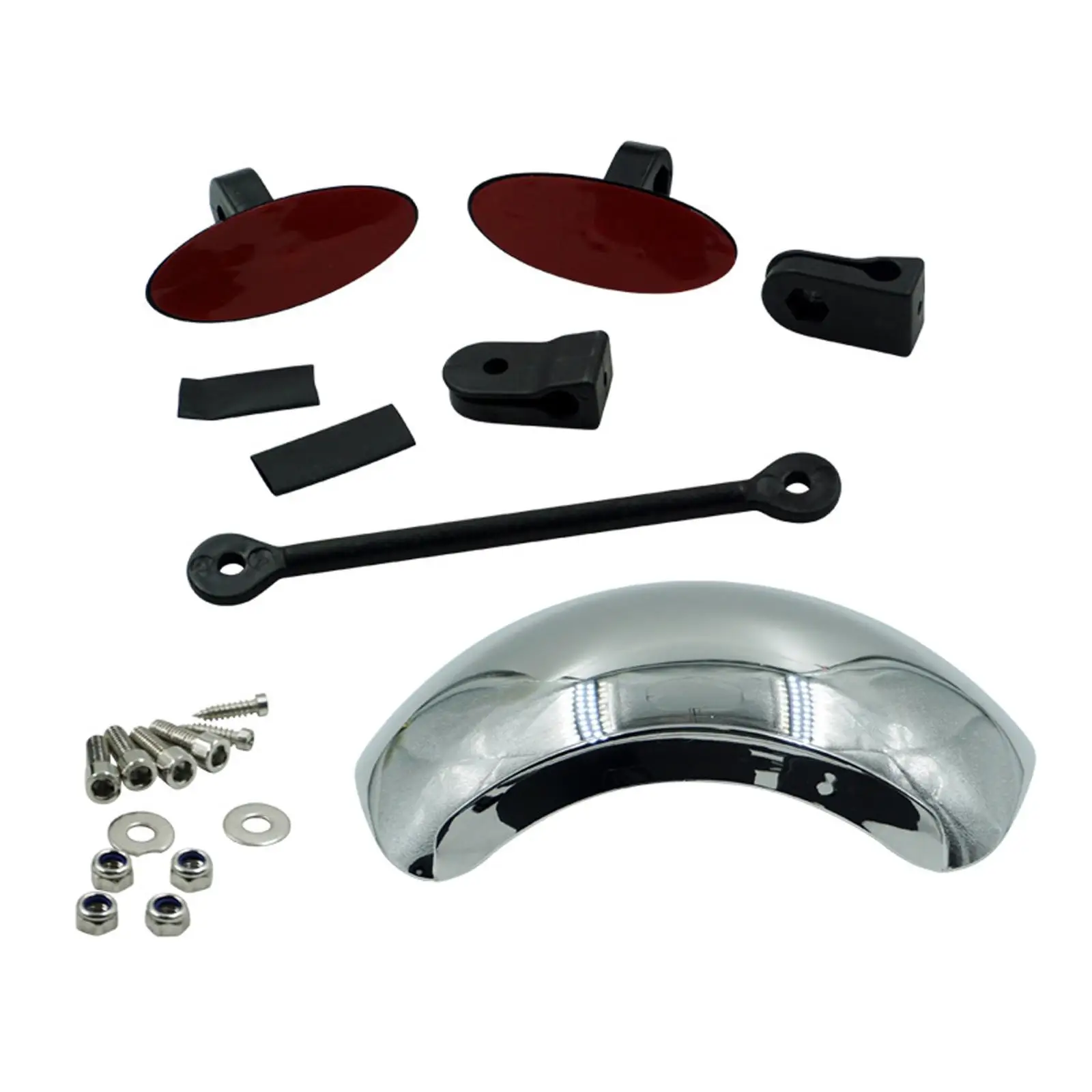 Motorcycle Mirror 180 Degree Panoramic Adjustable Blind Spot Eliminating for Motorbike Scooter UTV ATV