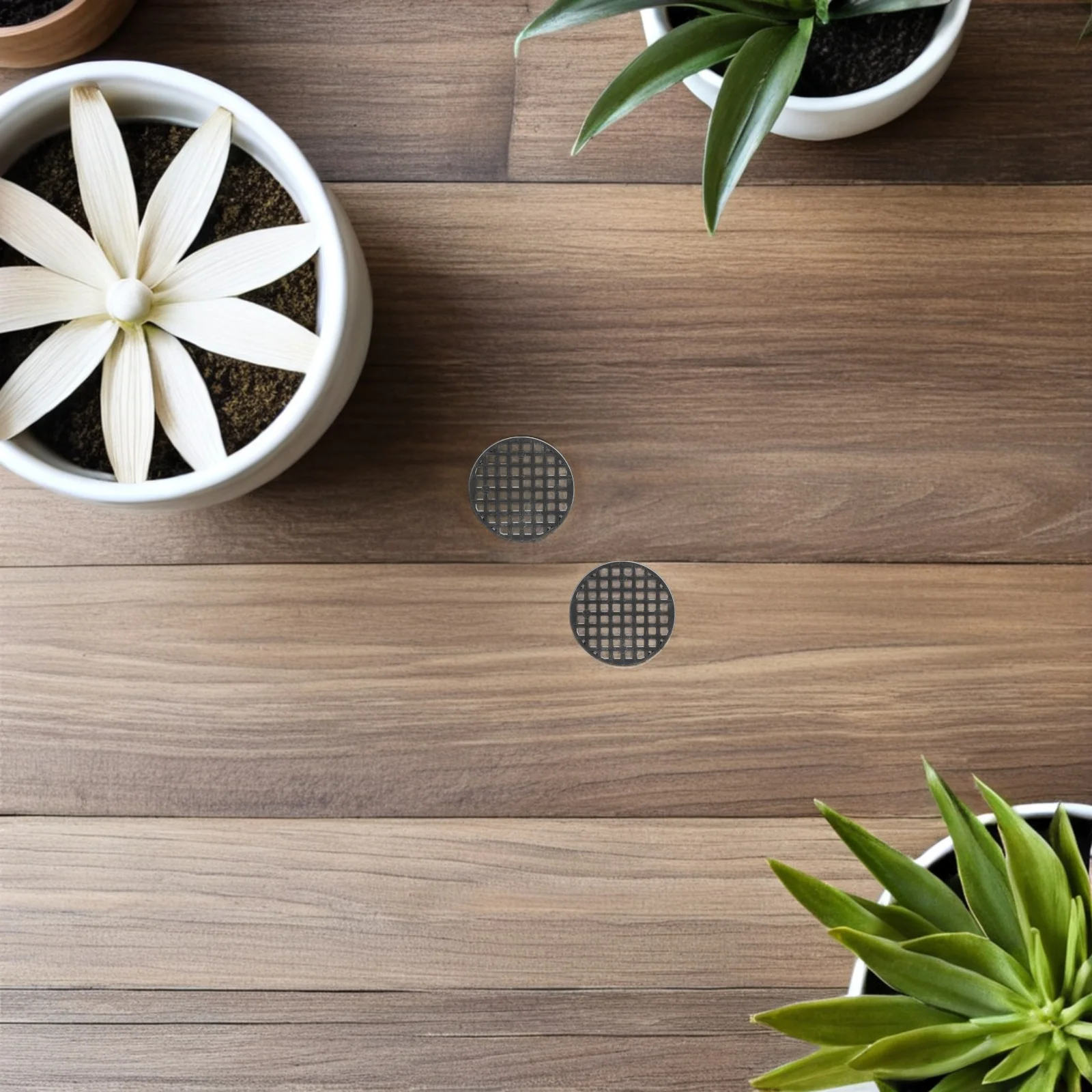 

200Pcs Planter Hole Mesh Mat 2.5cm Round Flowerpot Bottom Mesh Pad Reusable Plastic Grid for Efficient Drainage and Root