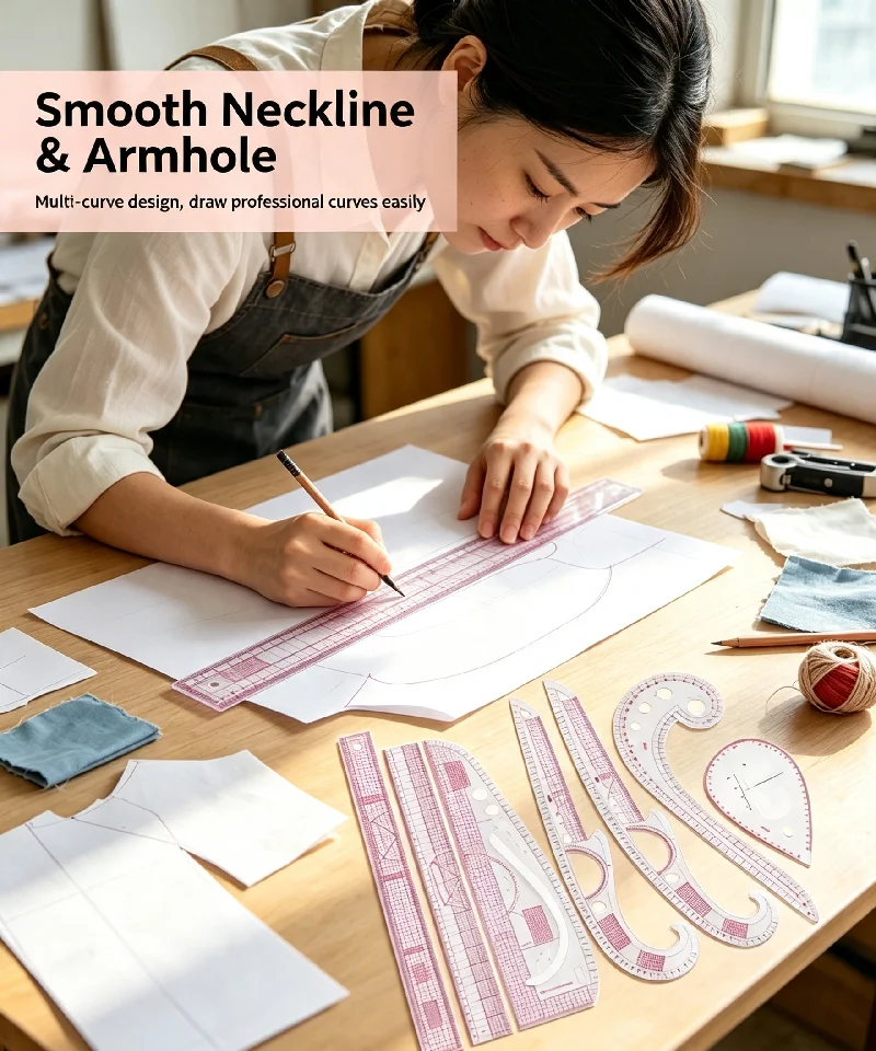 6-teiliges französisches Kurve – Sewing Gauge Ruler Bewertung und Preis