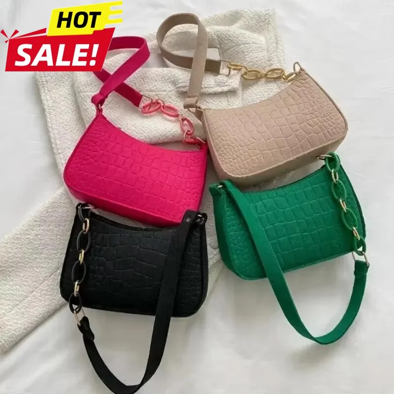 

Fashion Popular Retro Gentle Temperament Small Square Bags Shoulder Handheld Fashion Casual Yankee Underarm Small Square Bags