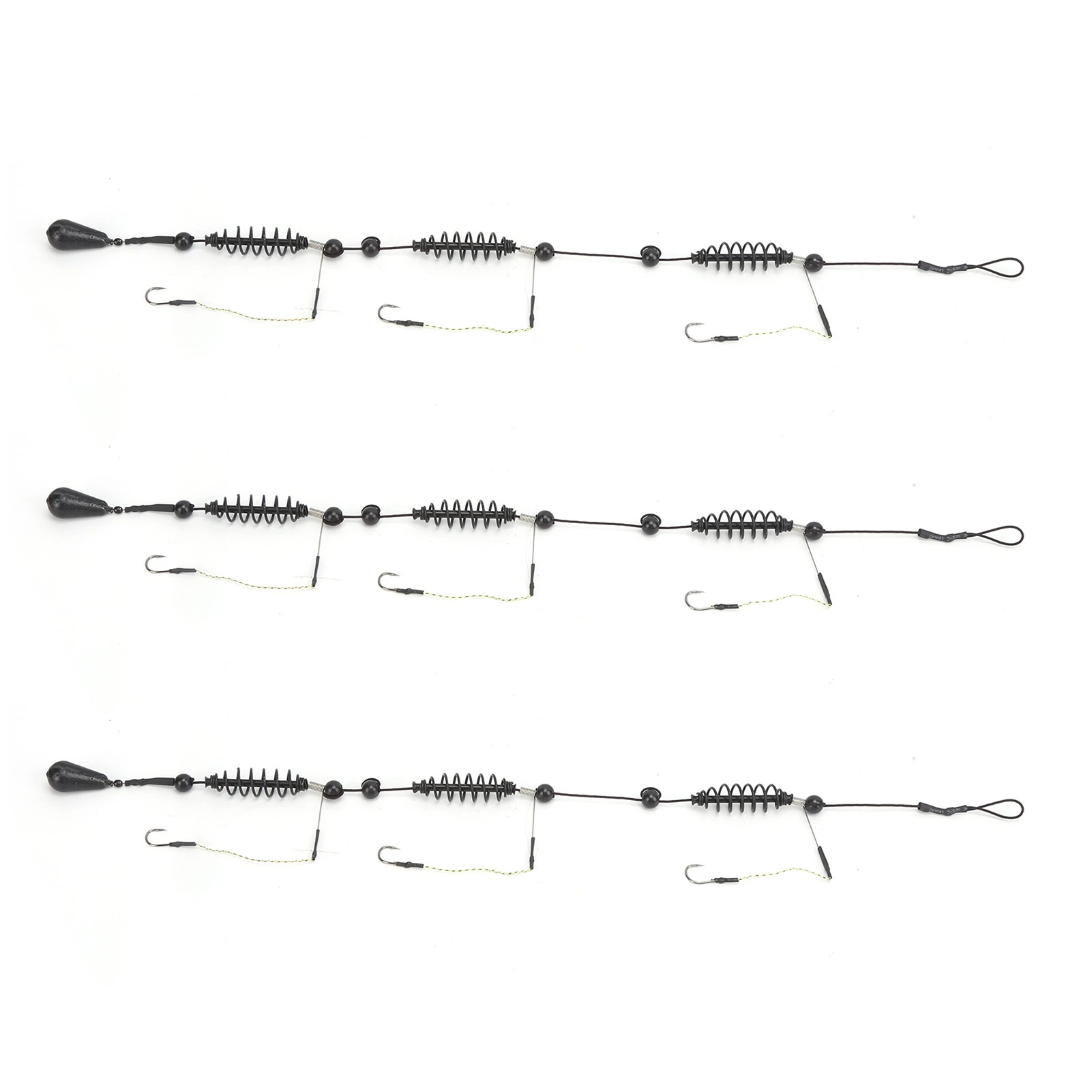 

3Pcs/Set Artificial Lure Fish Hooks Cage Trap Basket Set and Fishing Feeder Fishing Tackle 25g/30g/35g