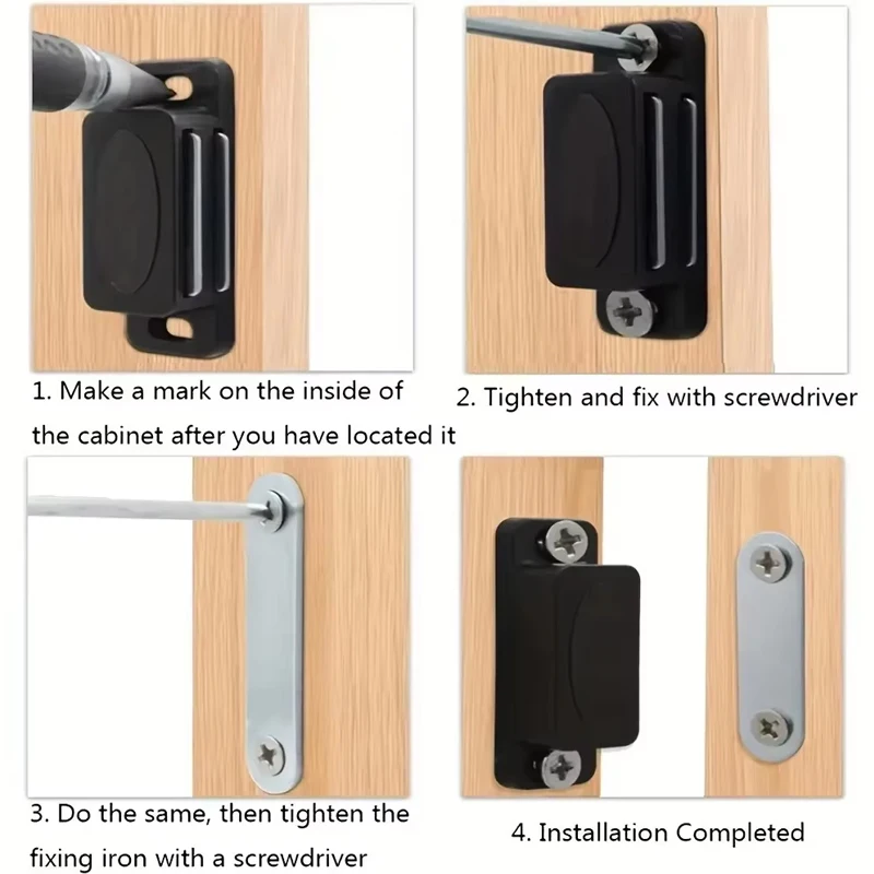 12 pezzi armadio mobili da cucina chiusure magnetiche per porta dell'armadio chiusura magnetica in plastica bianca forte e potente