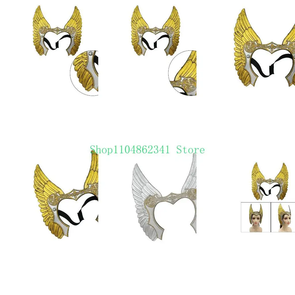 Valkyrja عقال إكسسوارات الشعر Norses Warriour عقال زي الهالوين التأثيري زي الفايكنج لحفلة Mardi Gras