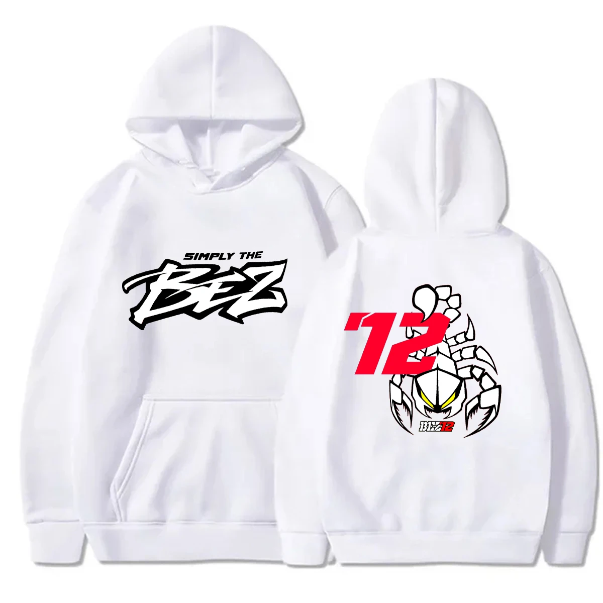 Marco Bezzecchi 2024 New Motorcycle Race 72 Driver Fan 2D Printed Hoodie Men's and Women's Autumn Casual Coat