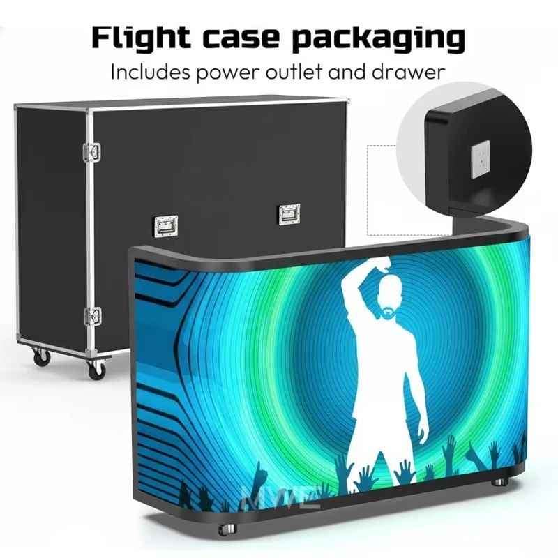 High-Brightness LED P2.5 Flexible Screen DJ Booth App Control Multi-Color Options Nightclubs Live Events