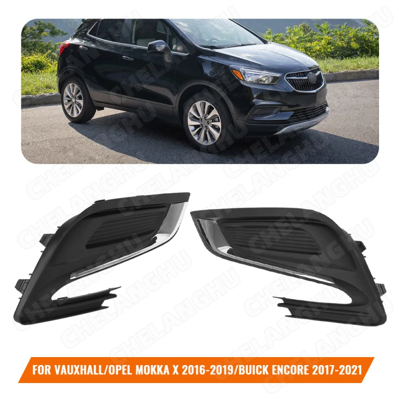 

Fog Light Cover For Vauxhall Opel MOKKA X Buick Encore 2017 2018 2019 Car-styling Front Bumper Grille 42491765 42491766