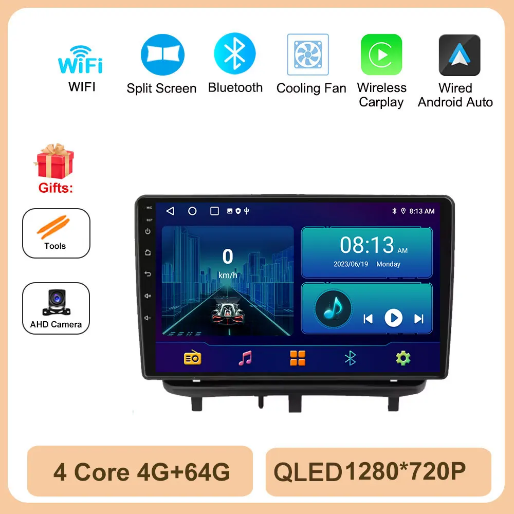 4G Autoradio voor Opel Corsa D 2007-2012 Multimedia Video Player Android 14 Draadloze Carplay Qled Scherm DSP Stereo GPS Navi
