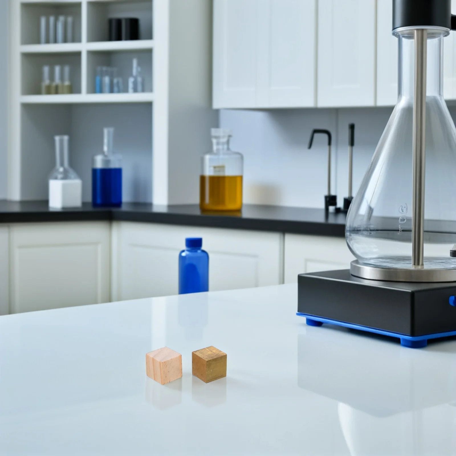 

7 Pcs Iron Density Gravity Activity Cubes Aluminum Block Metal Teaching Tool Physics Projects