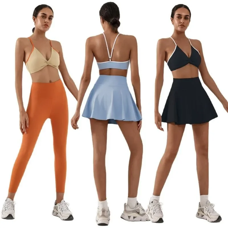 

Женская майка для йоги с цветными блоками и встроенным бюстгальтером — противоскользящая спинка, нескользящая конструкция для тенниса, тренажерного зала и тренировок