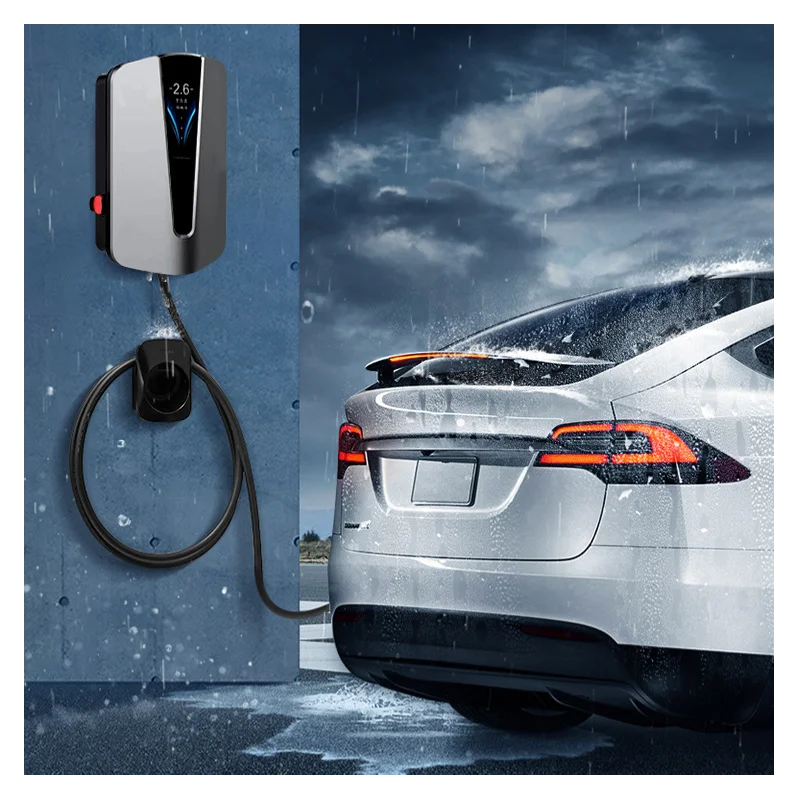 GB/T 20234 22KW EV charging station for Business use electric vehicles car charger,wall-mounted,with RFID card,OCPP 1.6 5m cable