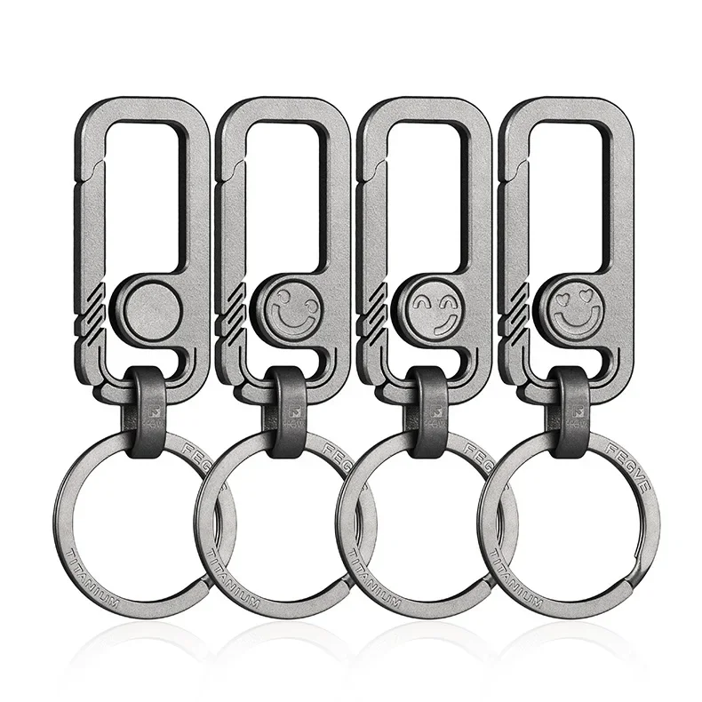 FEGVE TI-019 Titanium Alloy Emoji Keychain