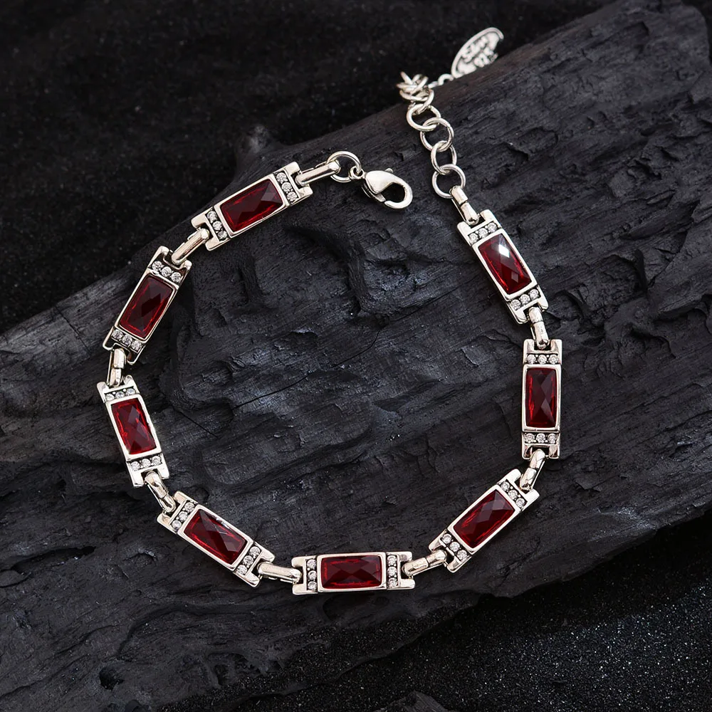 New Arrival Trendy Shiny CZ Zircon Star Retro Thai Silver Ladies Charm Bracelet Jewelry For Women Birthday Gifts Cheap No Fade