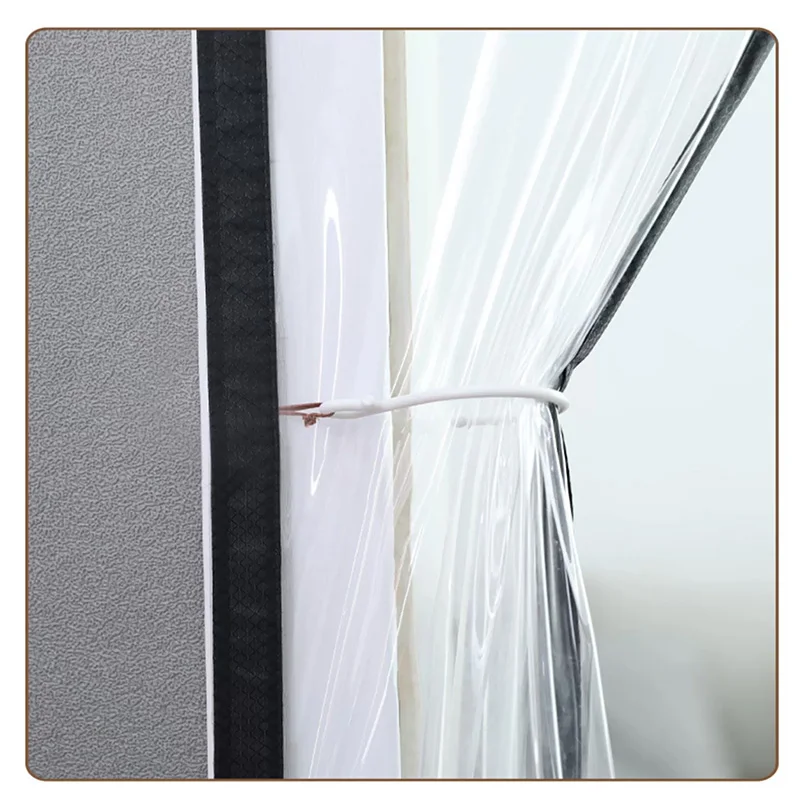 Air conditioning door curtain, partition curtain, windshield curtain, transparent soft plastic, warm and windproof in winter