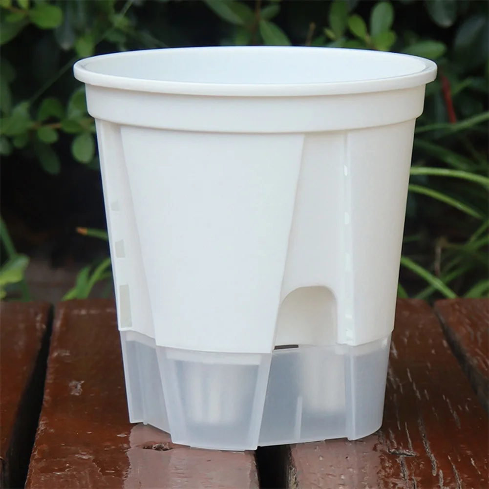 

Busy Individuals White Flower Pots 10 Pieces Self Watering Flowerpot Set Breathable Flower Pot Breathable Planters