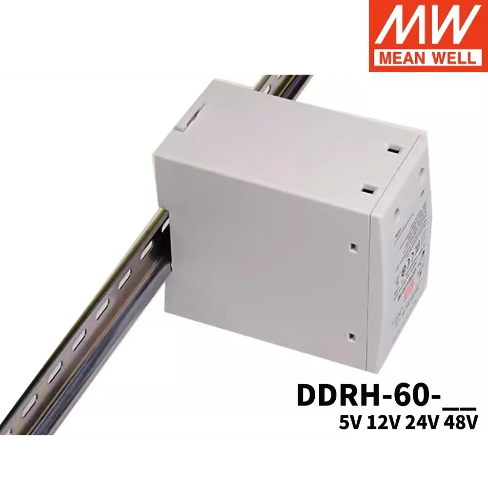MEAN WELL  DDRH-60 DDRH-60-5V12V24V48V 60W High Reliable 150~1500Vdc Ultra Wide Input  DIN RailType DC-DC Converter