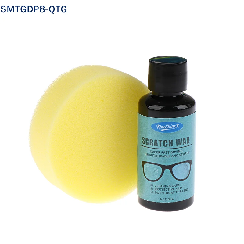 New NEW Eyeglass Repair Cream With Sponge Lens And Frame  Polish Lens Polishing Buffing For All Eyeglasses
