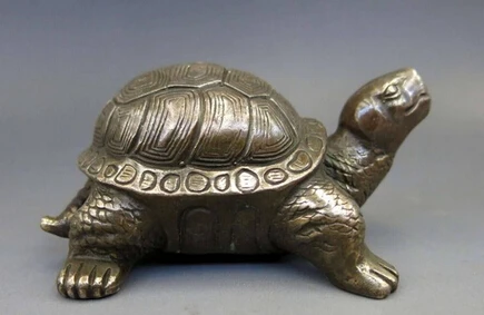 

Copper Brass CHINESE crafts Asian Elaborate Chinese Copper tortoise sea Turtle Auspicious Statue