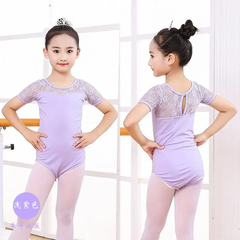 5 Colors for Kids Cotton Ballerina Ballet Dress Leotards Gymnastics Laced Skirt Tutu for Girls Ballet Dance Dresses Turnpakje