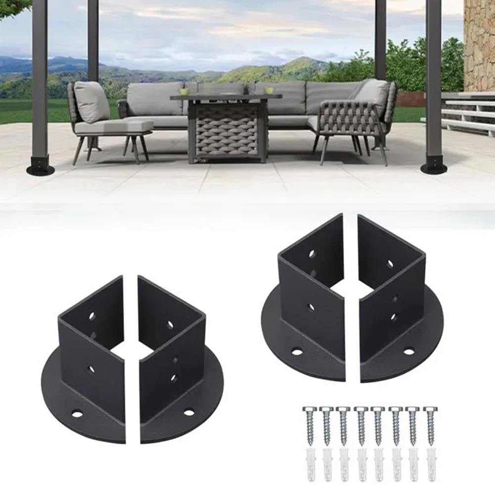 

Heavy Duty Adjustable Post Base Brackets Fit 2x2 / 4x4 / 6x6 Inch Post Deck Shade Accessories Outdoor Garden Accessories