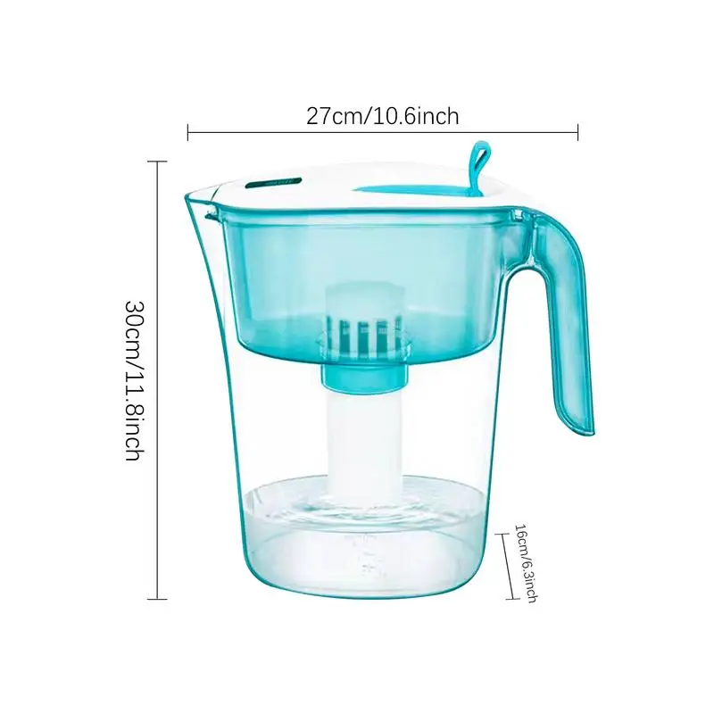 Water Filter Pitcher Water Filter Dispenser Countertop With Filter Change Indicator Domestic Quick Fill-Up Water Kettle For