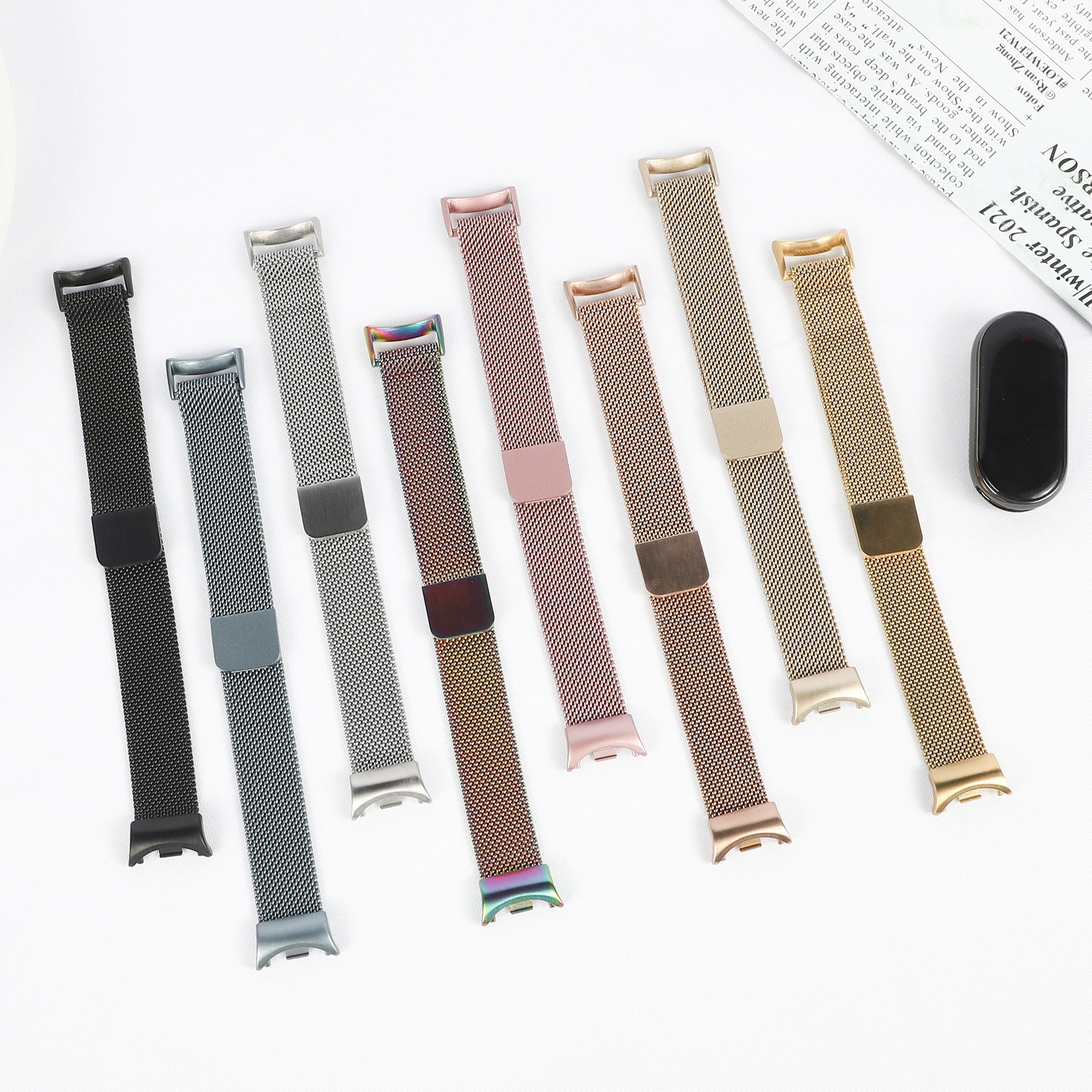 Milanese Loop Strap for Xiaomi Mi Band 10 9 8 NFC nless Steel Correa Bracelet Xiaomi Smart Band 10 9 8 Straps Accessories image 3