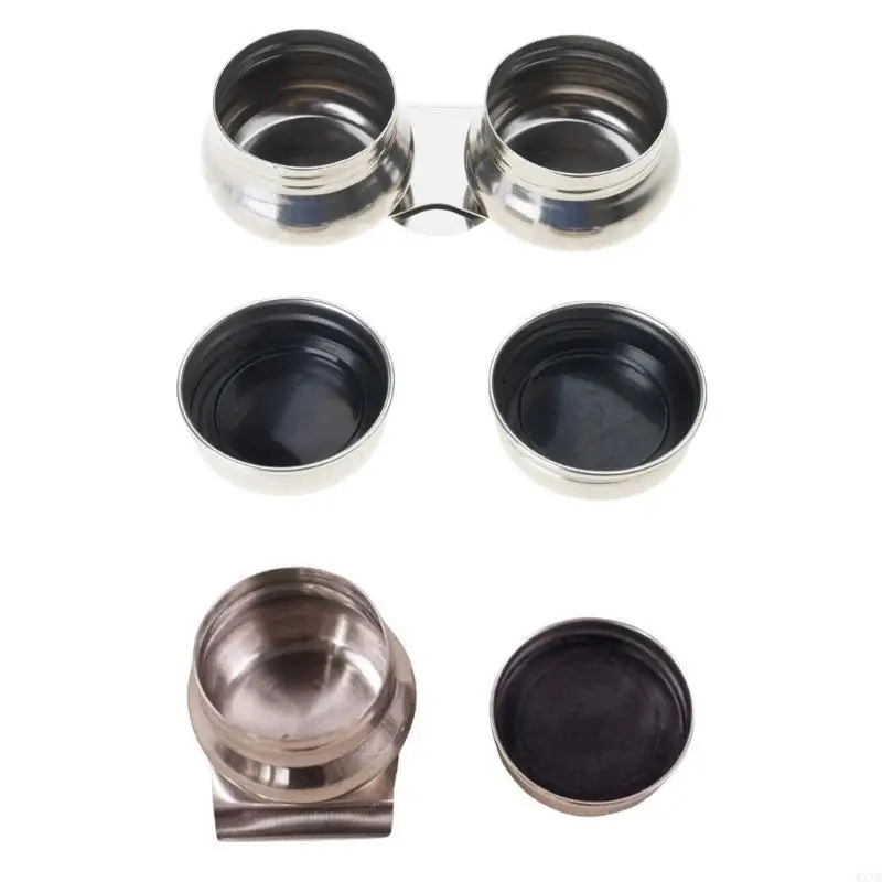Palette Cup Large Mouth Single Palettes Container Cup Double Dipper with Lid and Clip Oil Paint Container for Drawing 