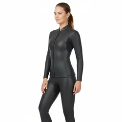 Women 3mm CR Blind Seam Flexible Wetsuit Jacket & Pant - Slim, Neoprene Smooth Skin for Diving, Surfing, Winter Swimming