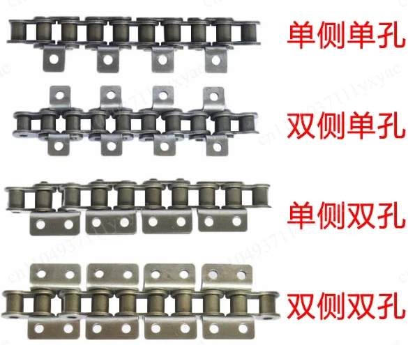 06B,08B,10A,1.5M Length High Quality Drive Roller Chain Machine Transmission Conveyor Chain With Single Double Hole  Attachment