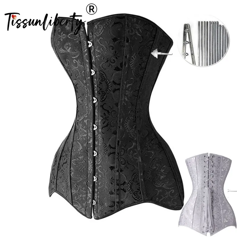 

Long Steel Bones Women's Tight Corset Mujer Vintage Sexy Underwear Waist Trainer Slimming Body Shapewear Tops Women Steampunk