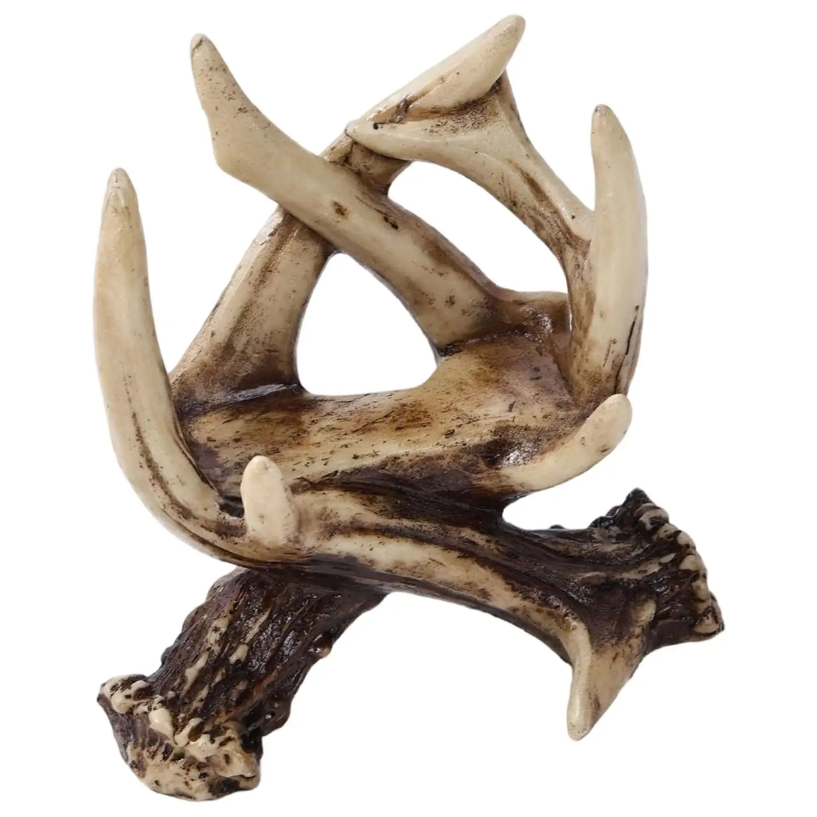 Handmade Resin Deer Antler Candleholder Decorative Pillar Stand Creative Table Ornament for Living Room Decor