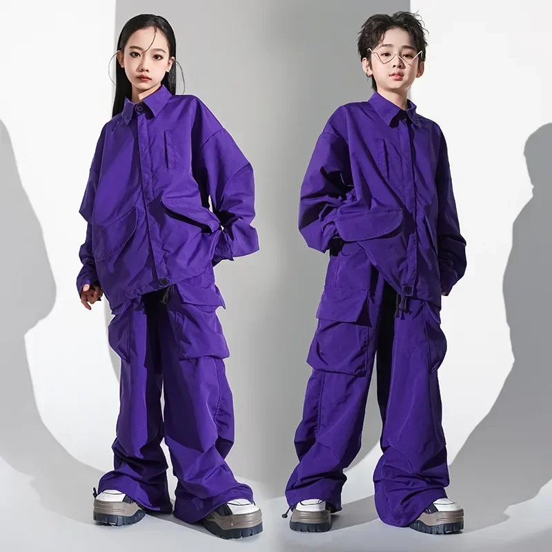 Traje de baile de Jazz para niña, conjunto de actuación de baile callejero japonés, espectáculo de hip hop, tendencia de escenario para niña