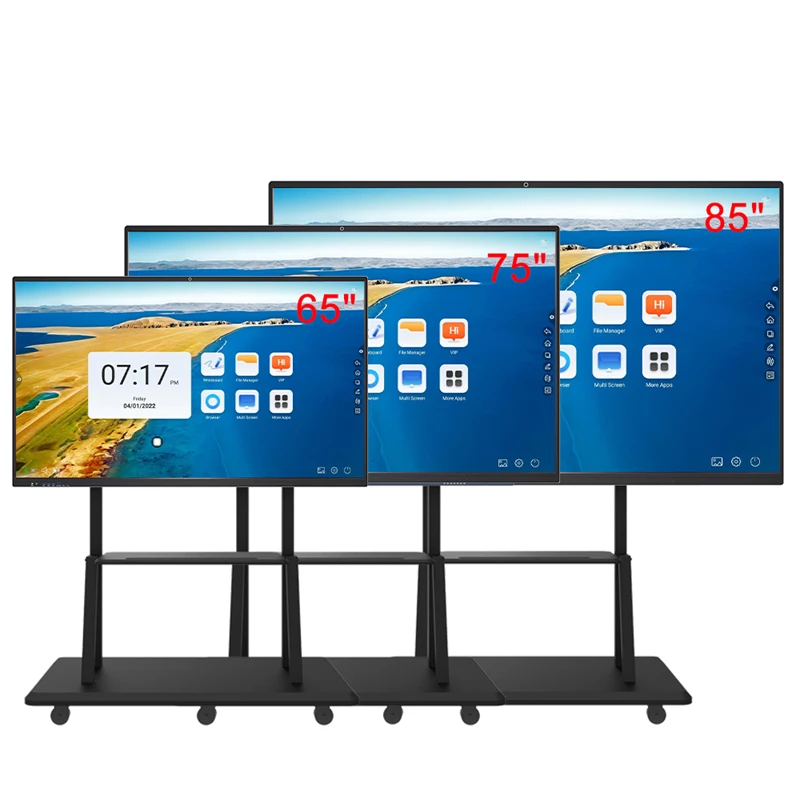 Portable 86 98 100 inch touch screen smart board interactive whiteboard for school education