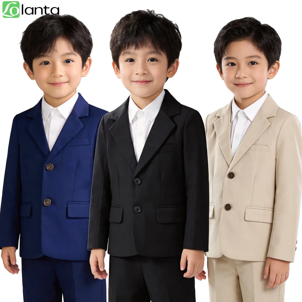 LOlanta Boys Blazer Kids Suit Jacket Sport Coat Dress Outfits for Birthday Graduation Wedding Party  5-13Years