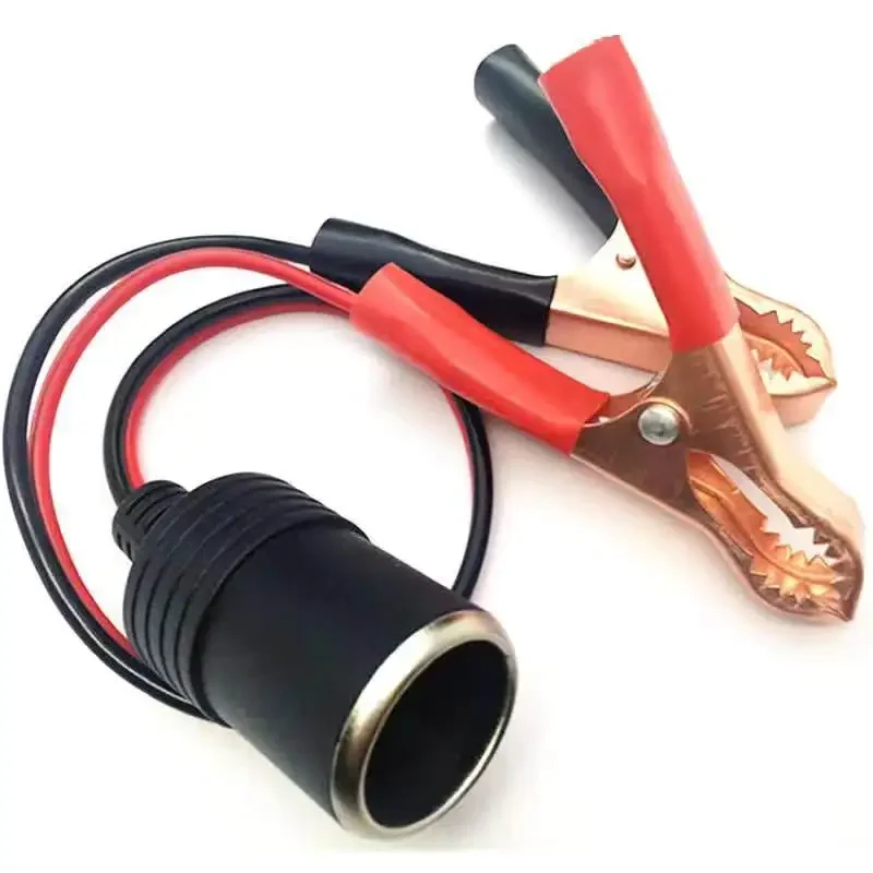 Cigarette Lighter Female Socket Car High Power Pure Copper Battery with Clip 12V 24V 220W Car Socket Plug