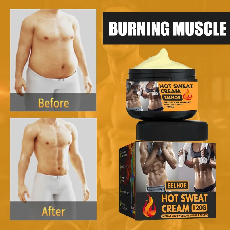 Hot Sweat Cream Buring Muscle Slimming Oil Removal Sweating Exercise Strengthening Muscles Vest Line Abdominal Firming Cream