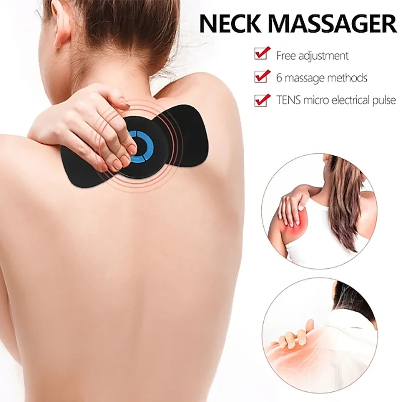 Electric Neck Massager EMS Muscle Massage Stimulator Low Frequency Instrument Back Cervical Relax Cervical Spine Massage