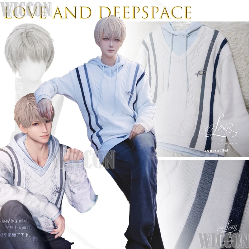 الحب والمساحة العميقة Xavier Game Cosplay للجنسين هود هوديي طويلة الأكمام أعلى الرجال امرأة البلوزات Kawaii تأثيري هالوين كوميك كون