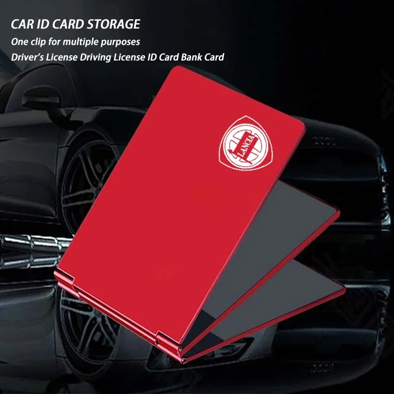 

Car Driver'S License Cover Metal Key Card ID Bag For Lancia RC 037 S4 Ypsilon Delta Musa Nera Thema Thesis 2024 2023 Accessories