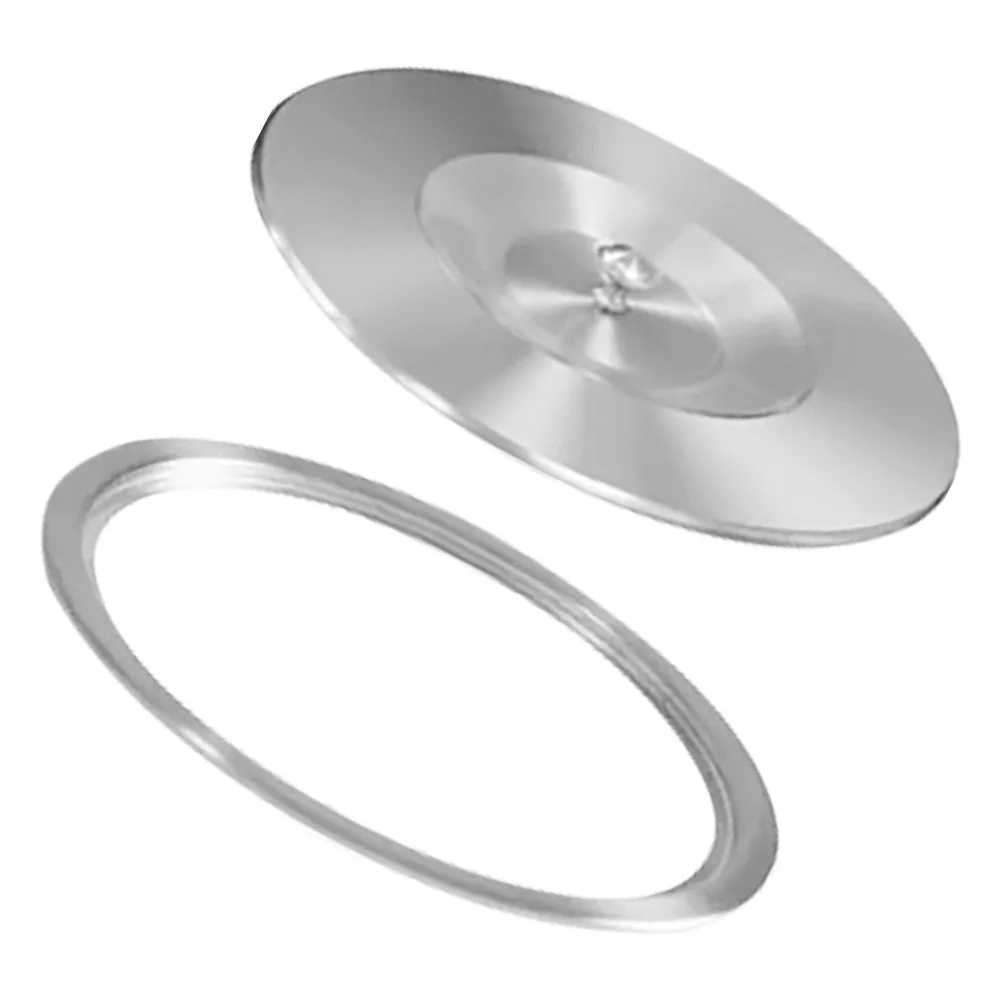 

1Set Stainless Steel Trash Can Lid Embedded Countertop Wastebasket Cover Round Kitchen Garbage Bin Flap Lid Odor Proof